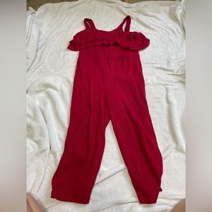 Red kids romper
